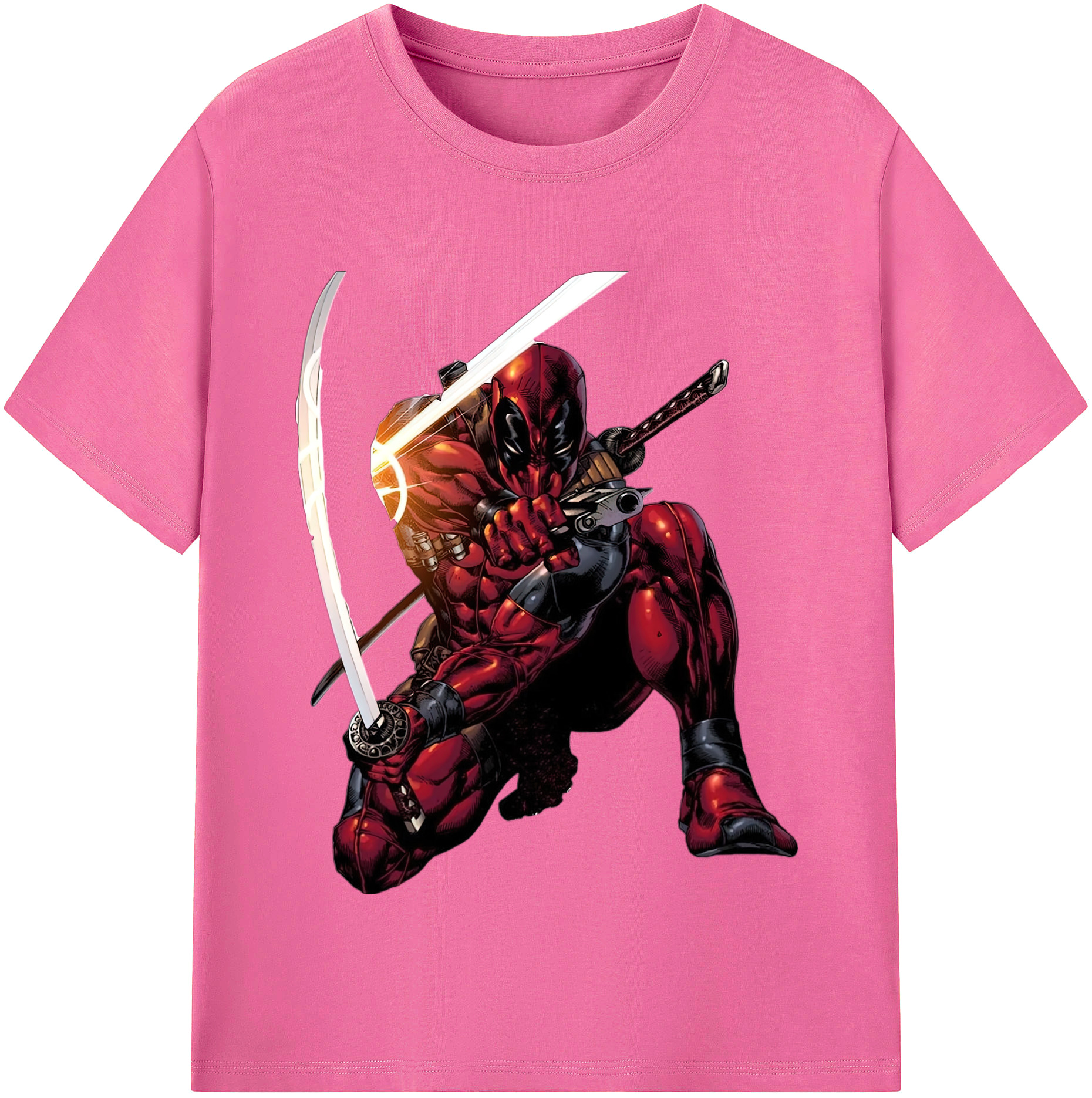 （画像用） Deadpool デッドプール レディースカジュアルプリントTシャツ（綿100％）